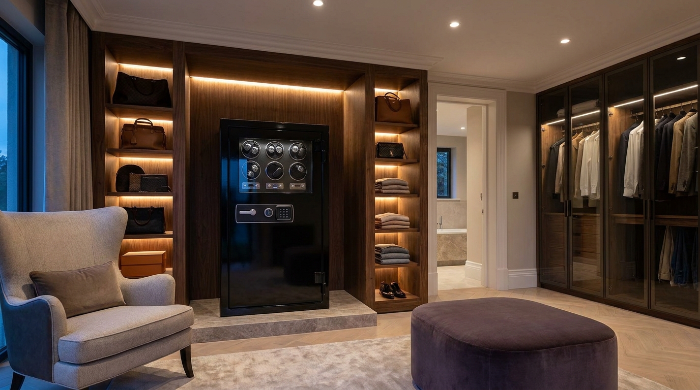 Luxury watch safe bedroom