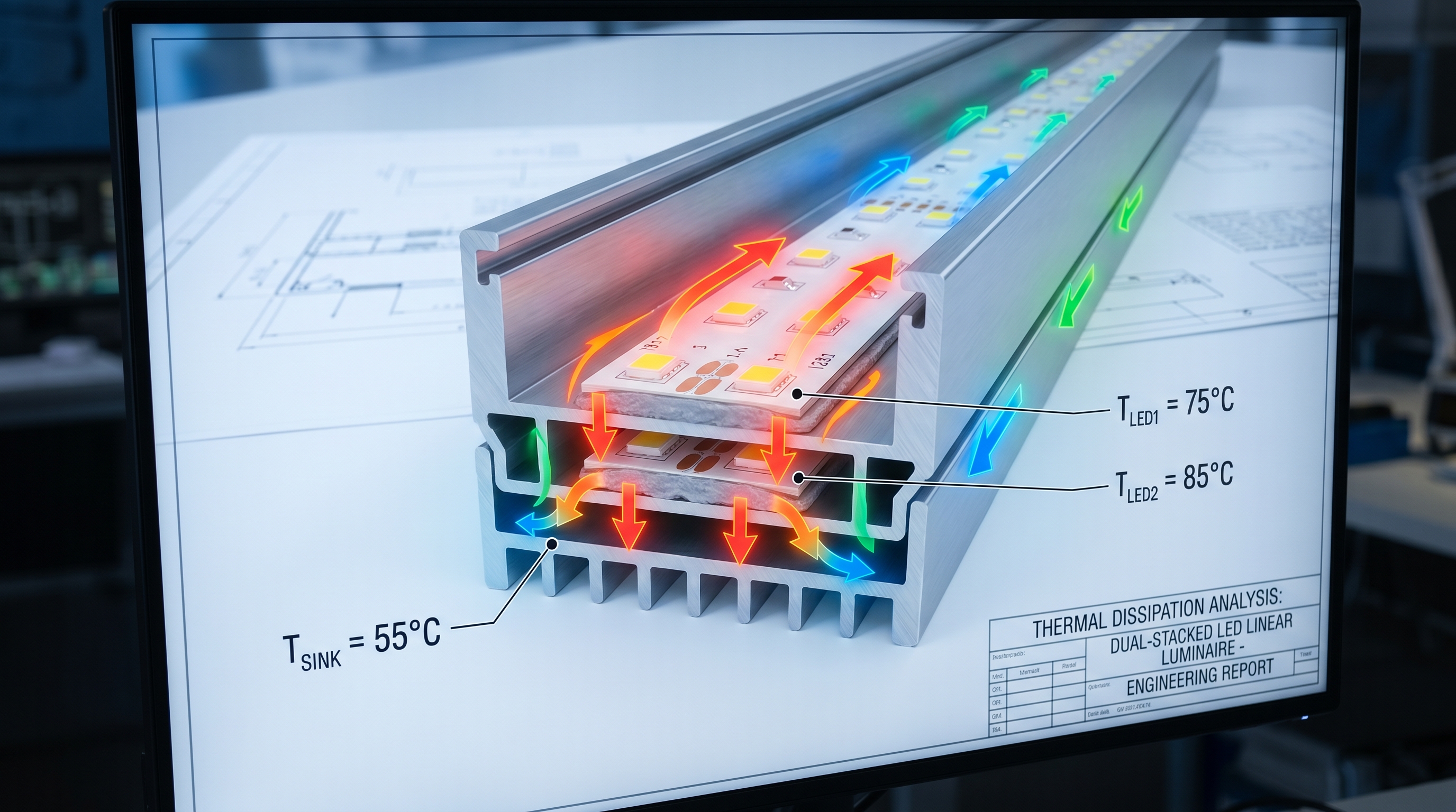 thermal dissipation led strips diagram
