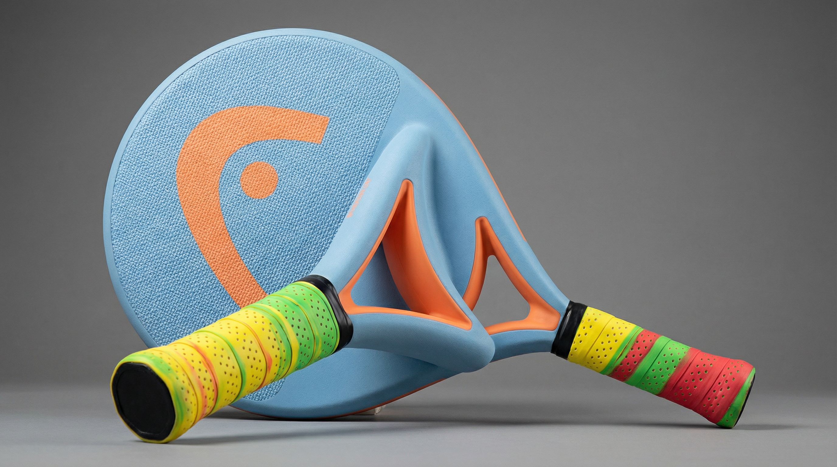 A high-quality beginner padel racket displayed on a clean surface