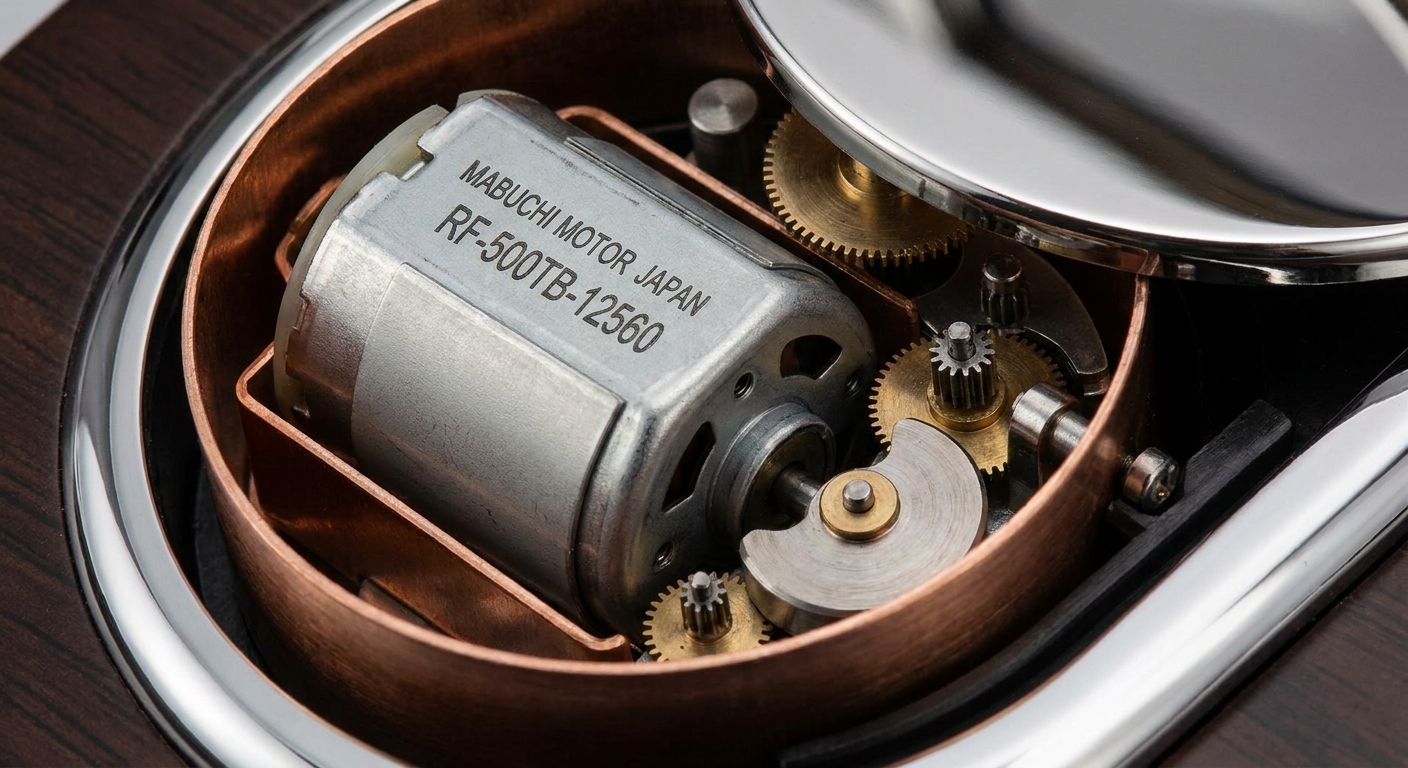 mabuchi motor watch winder closeup