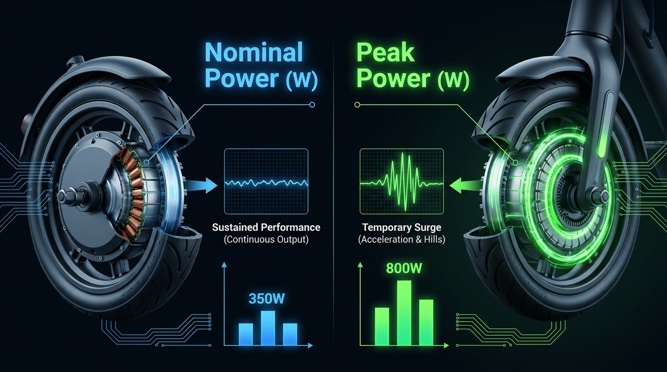 Nominal vs Peak Motor Power Technical Comparison for Electric Scooters