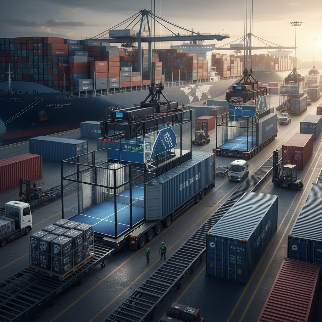 padel court logistics visualization