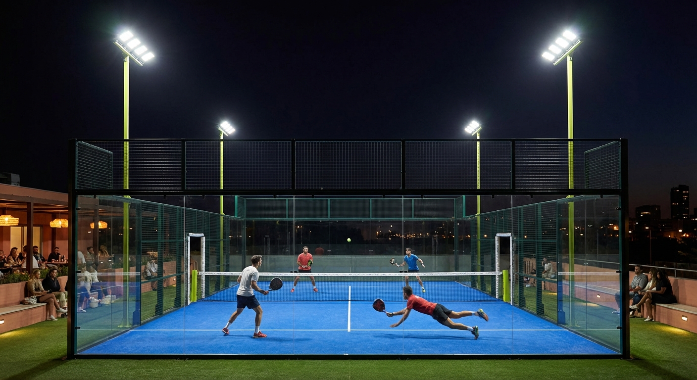 Nighttime Padel Court LED Illumination