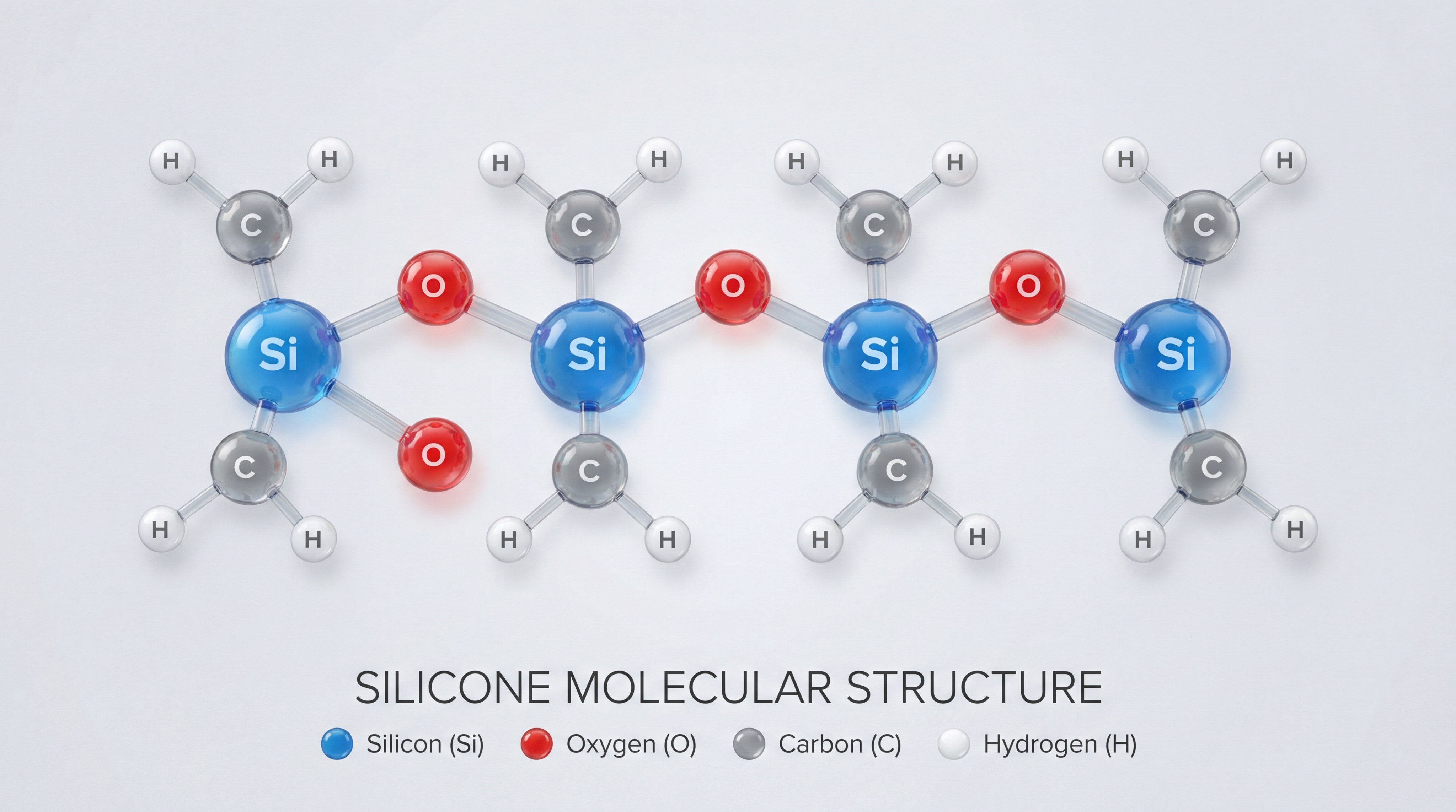 silicone molecular structure visualization