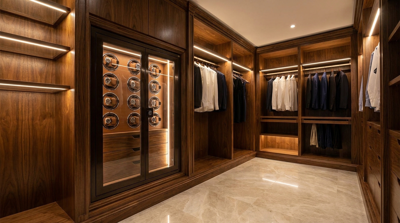 Luxury Watch Winder Safe Wardrobe Closet