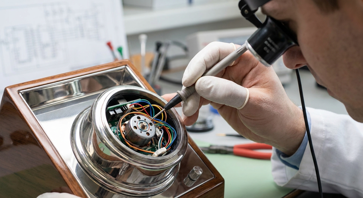 luxury watch winder motor inspection