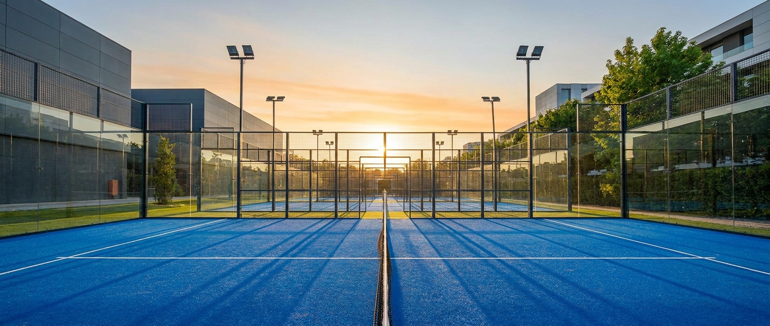 panoramic padel court finished
