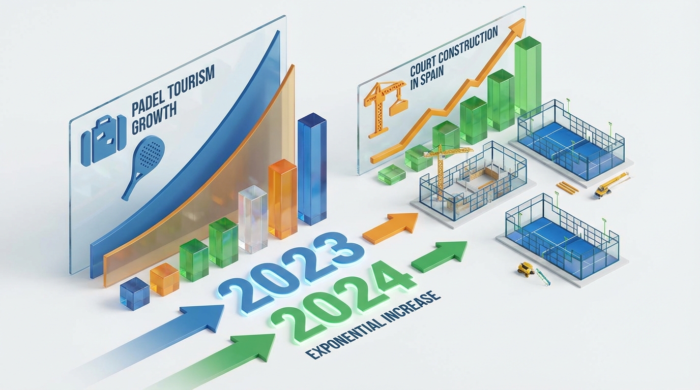 Padel tourism growth infographic