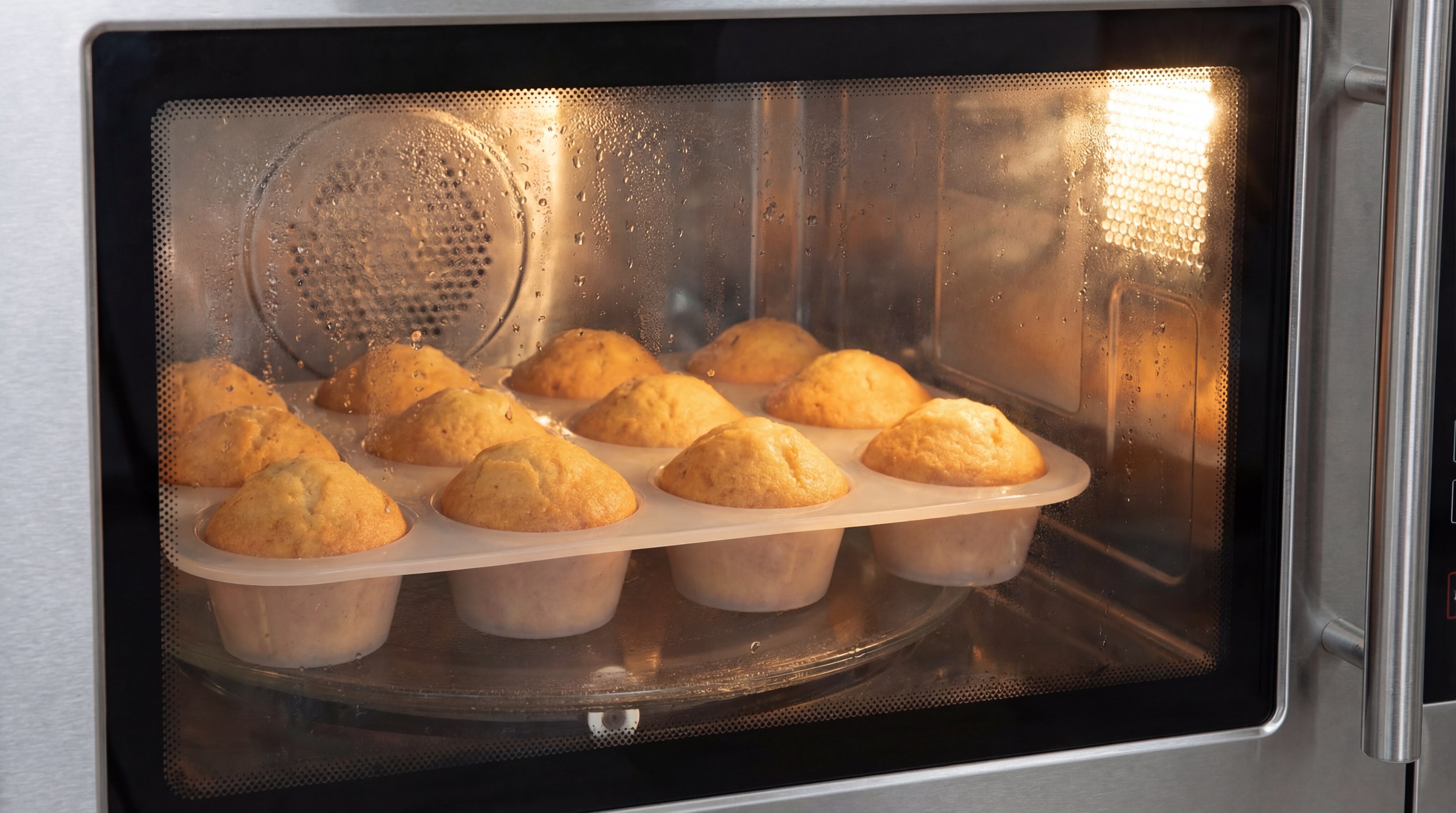 Platinum silicone muffin tray microwave