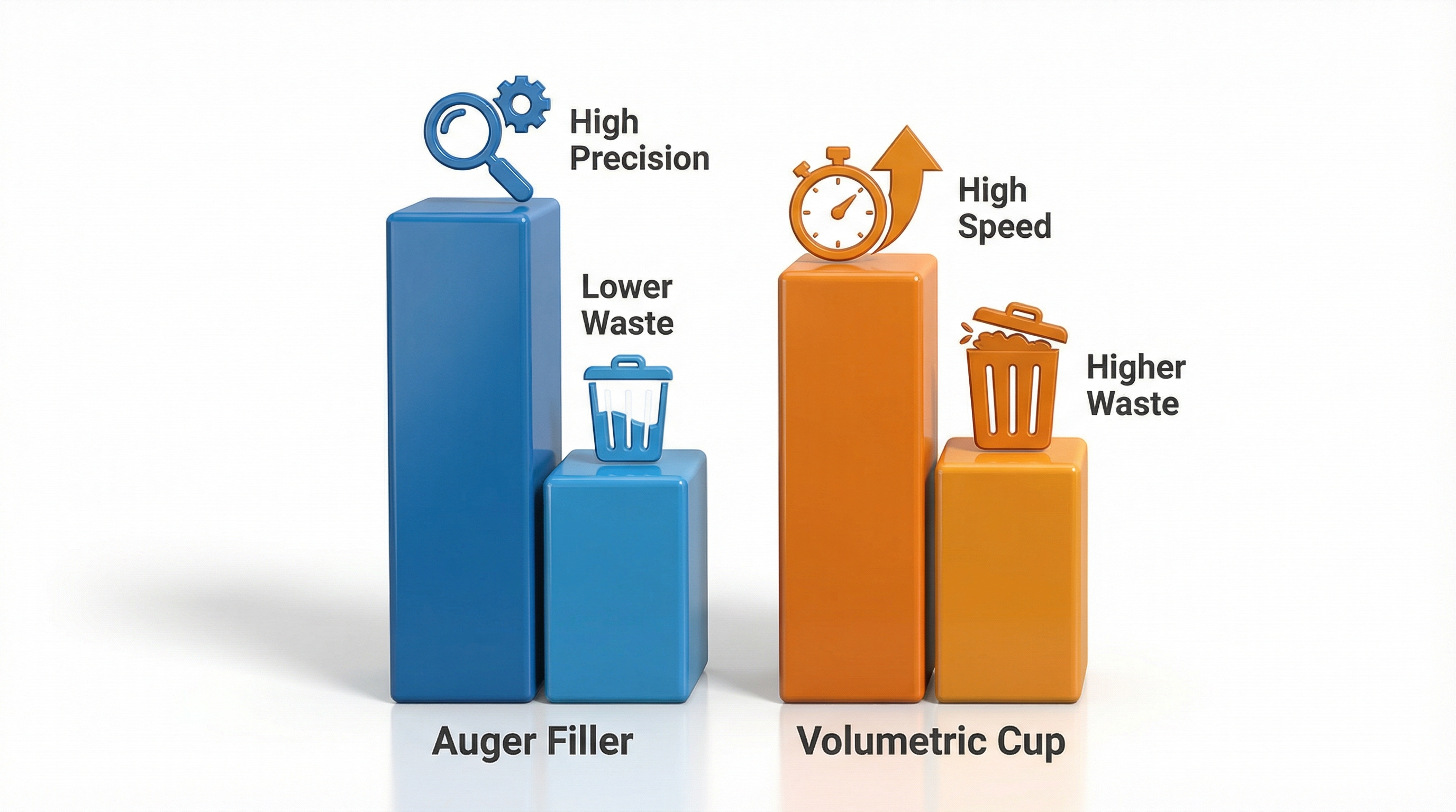 auger vs volumetric filler comparison chart