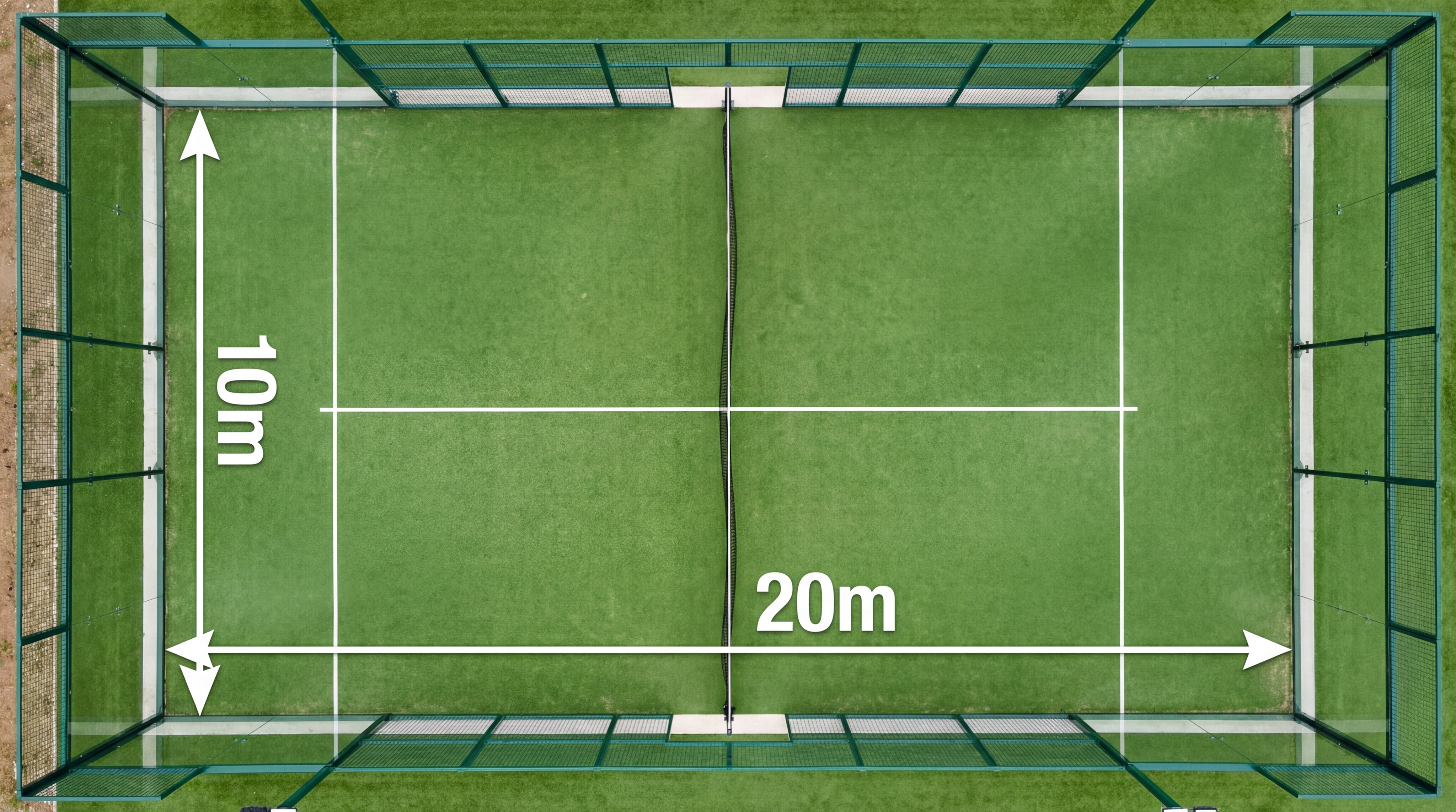 Padel court layout diagram