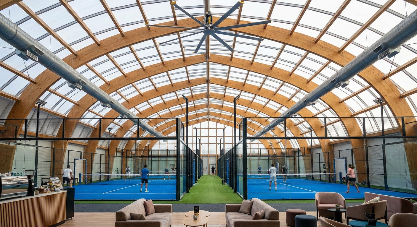 high end indoor padel court