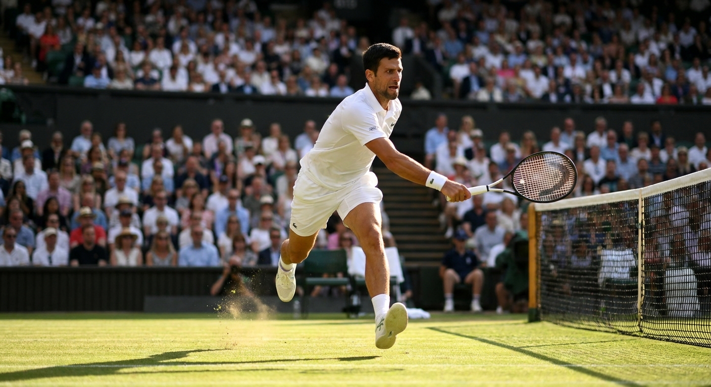 tennis volley action shot