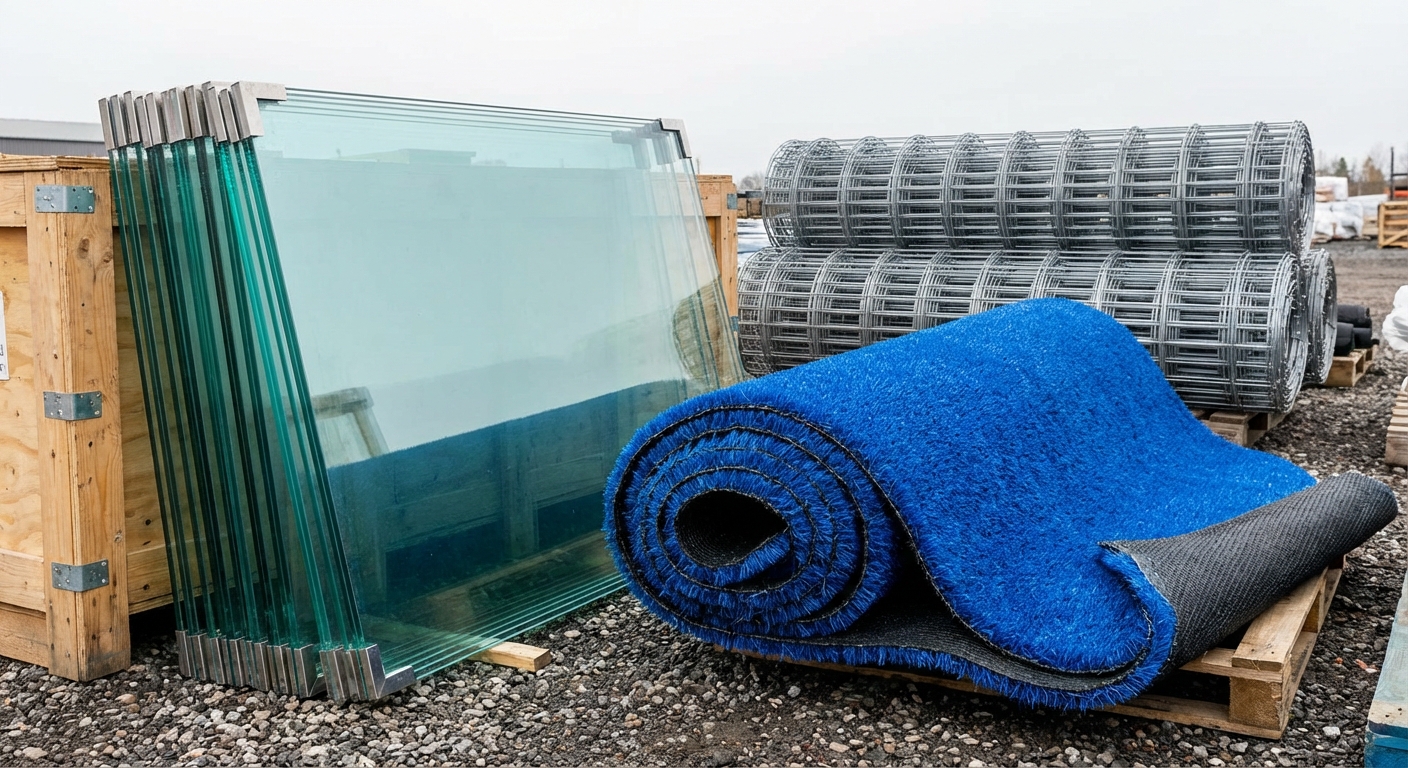 Padel court materials showcase