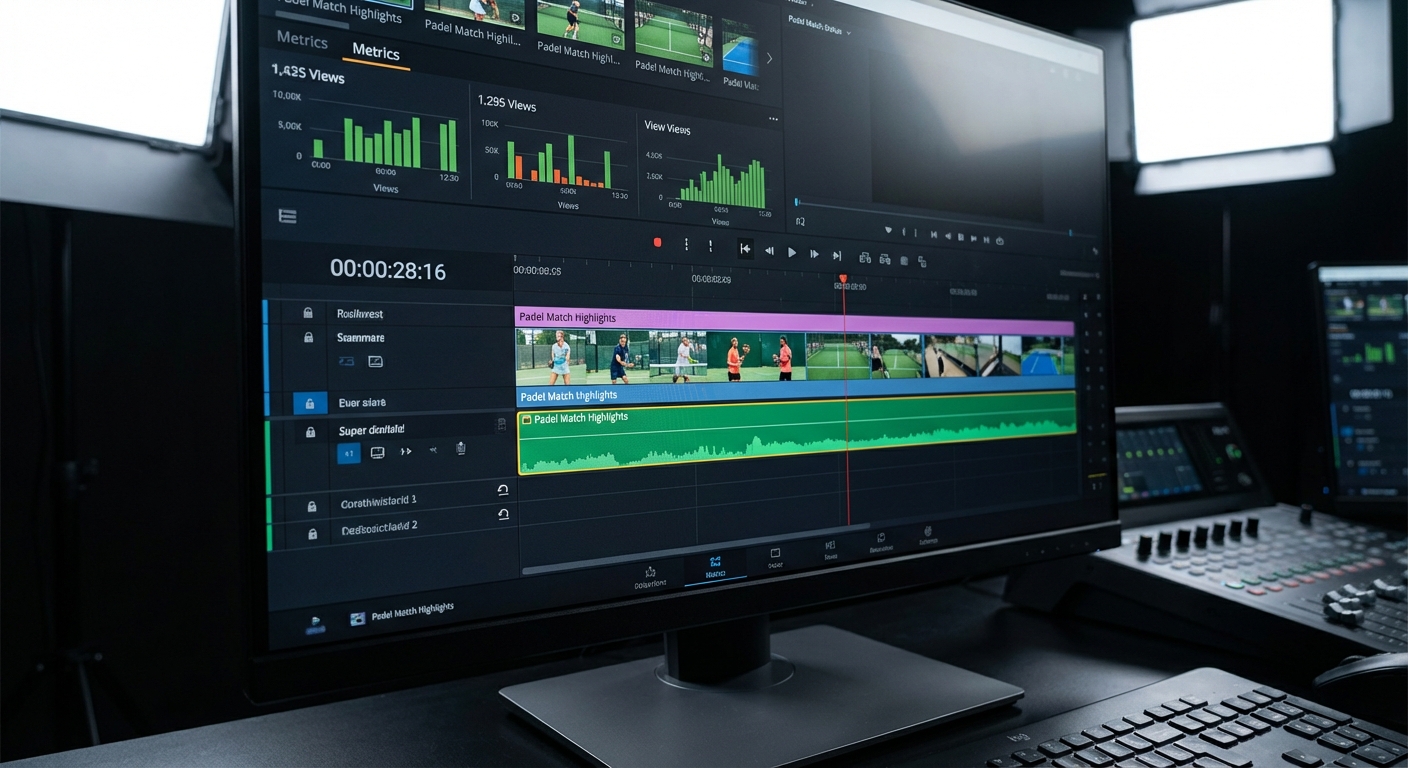 padel match video editing timeline