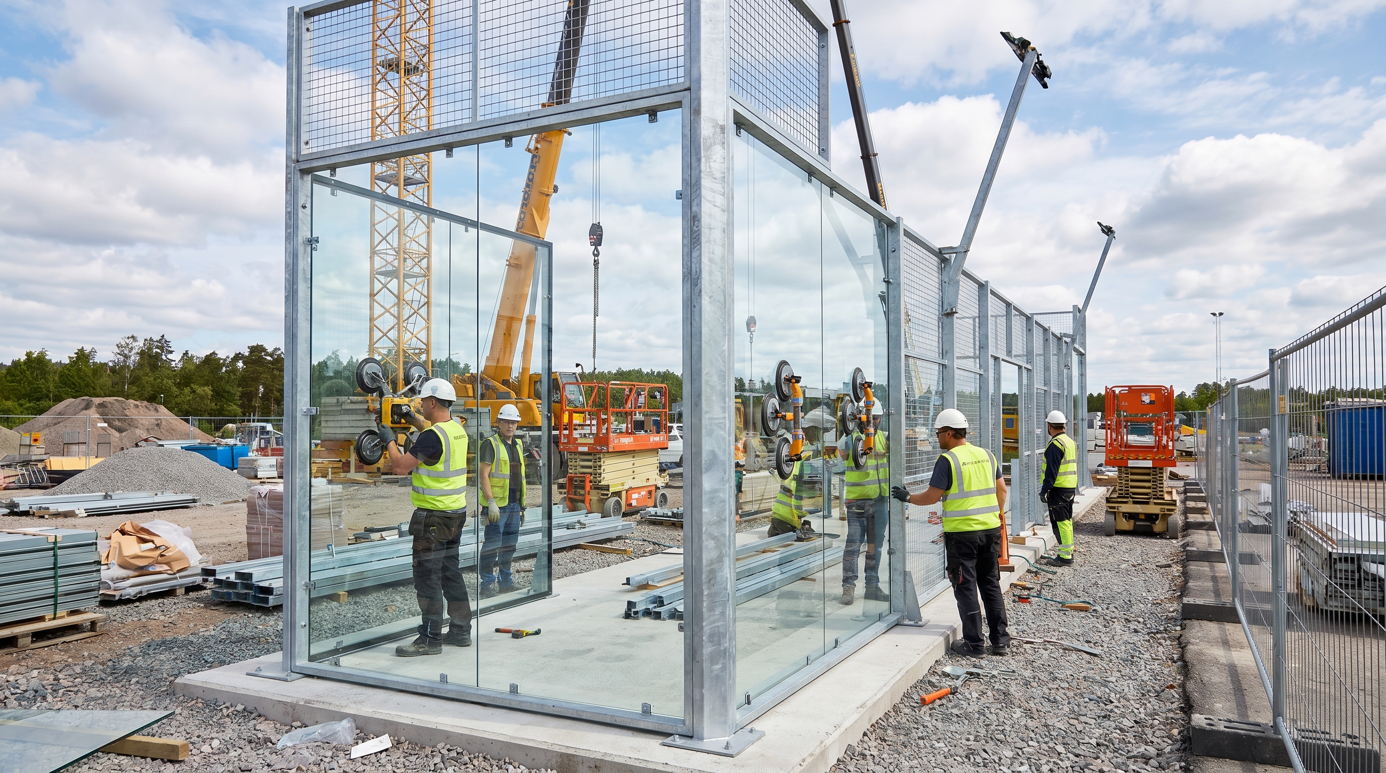 padel court construction site