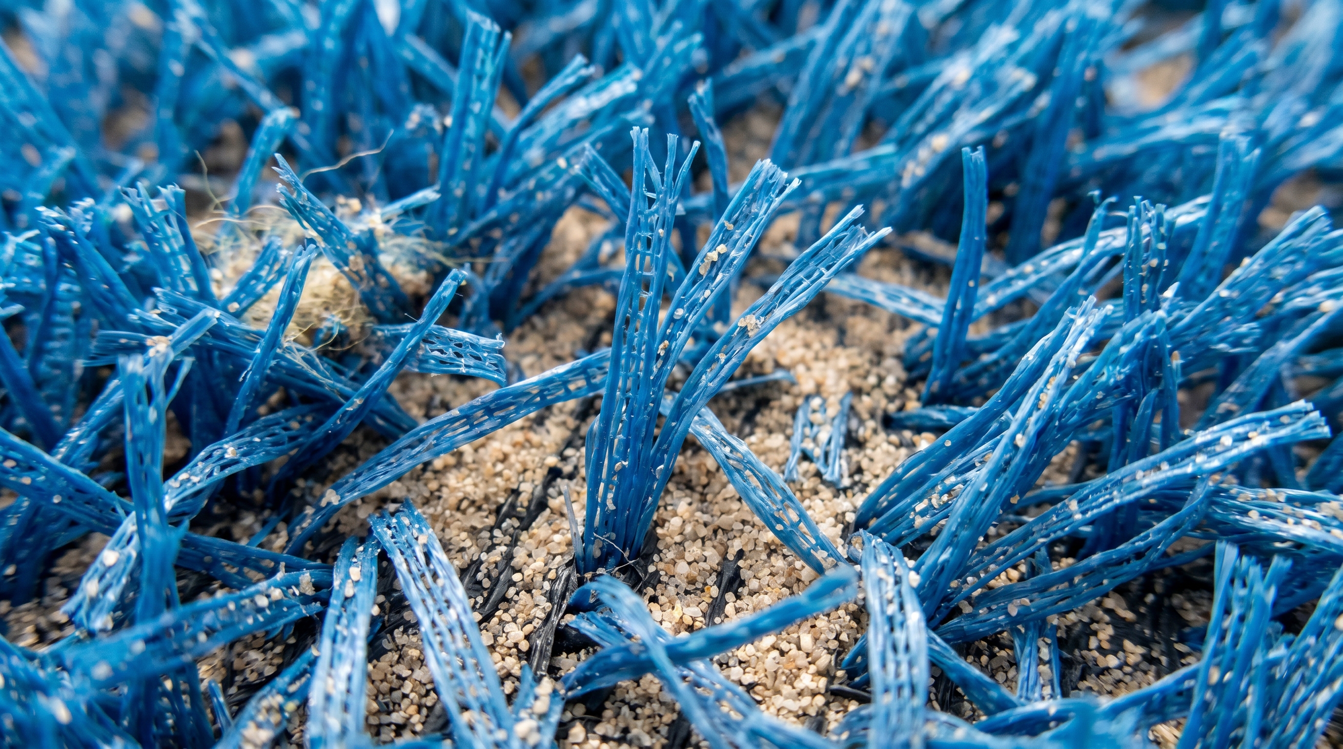 Close-up of professional padel grass turf