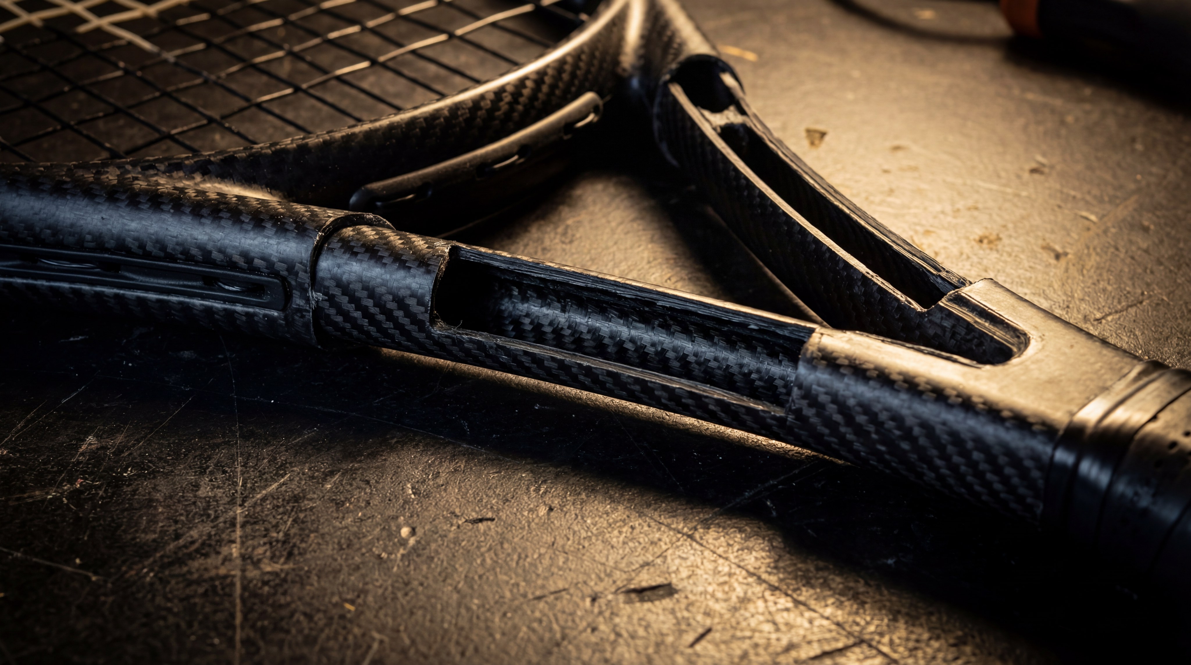 deconstructed racket frame internal structure