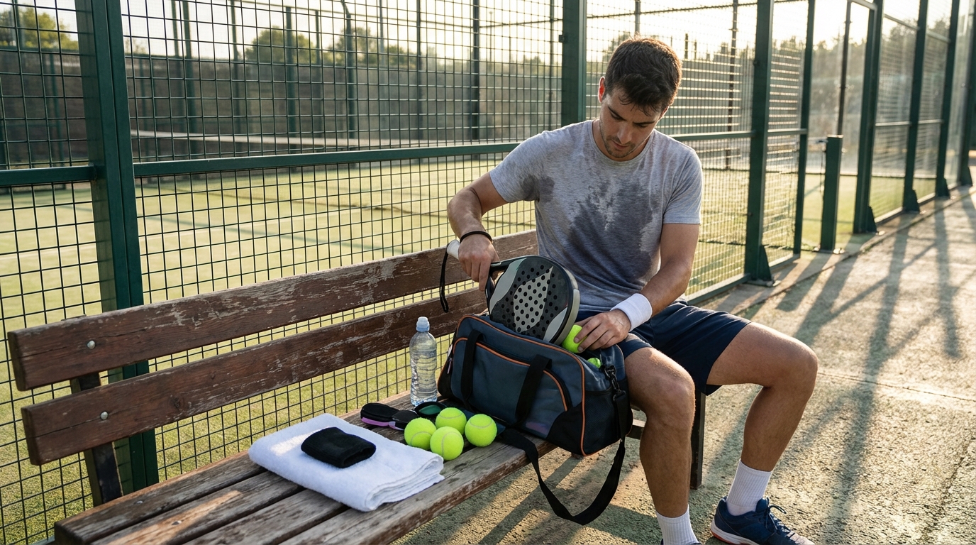padel player bench accessories