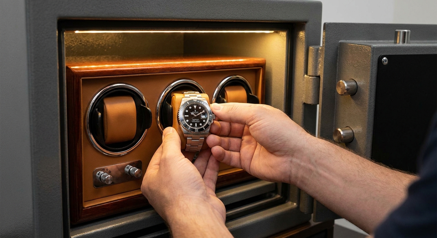 luxury watch winder safe placement