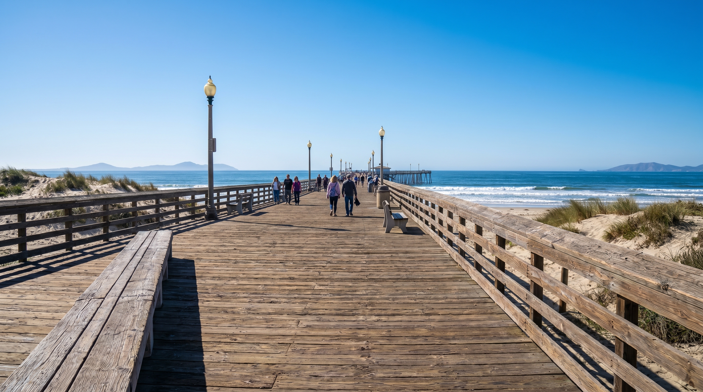 Pismo Beach boardwalk ocean view