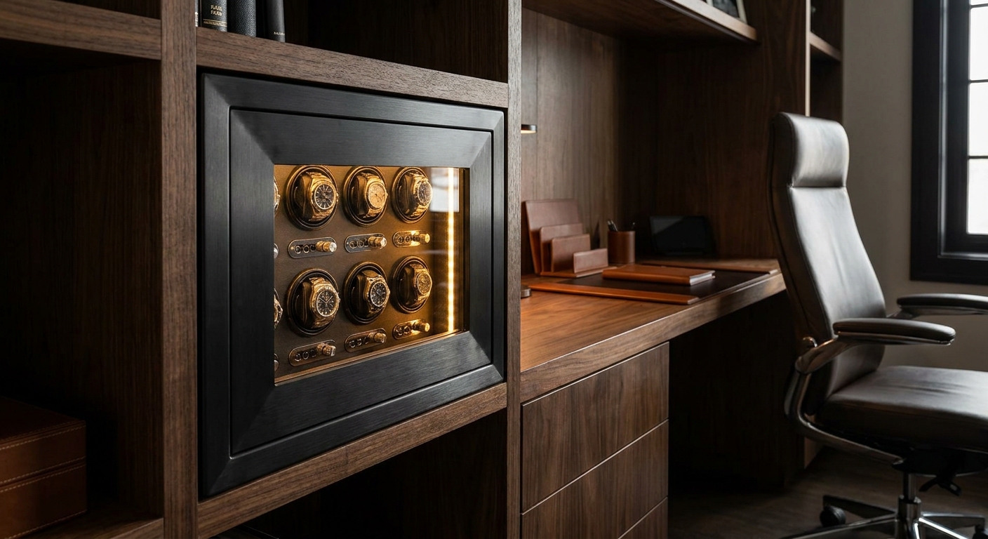 luxury watch winder safe showcase