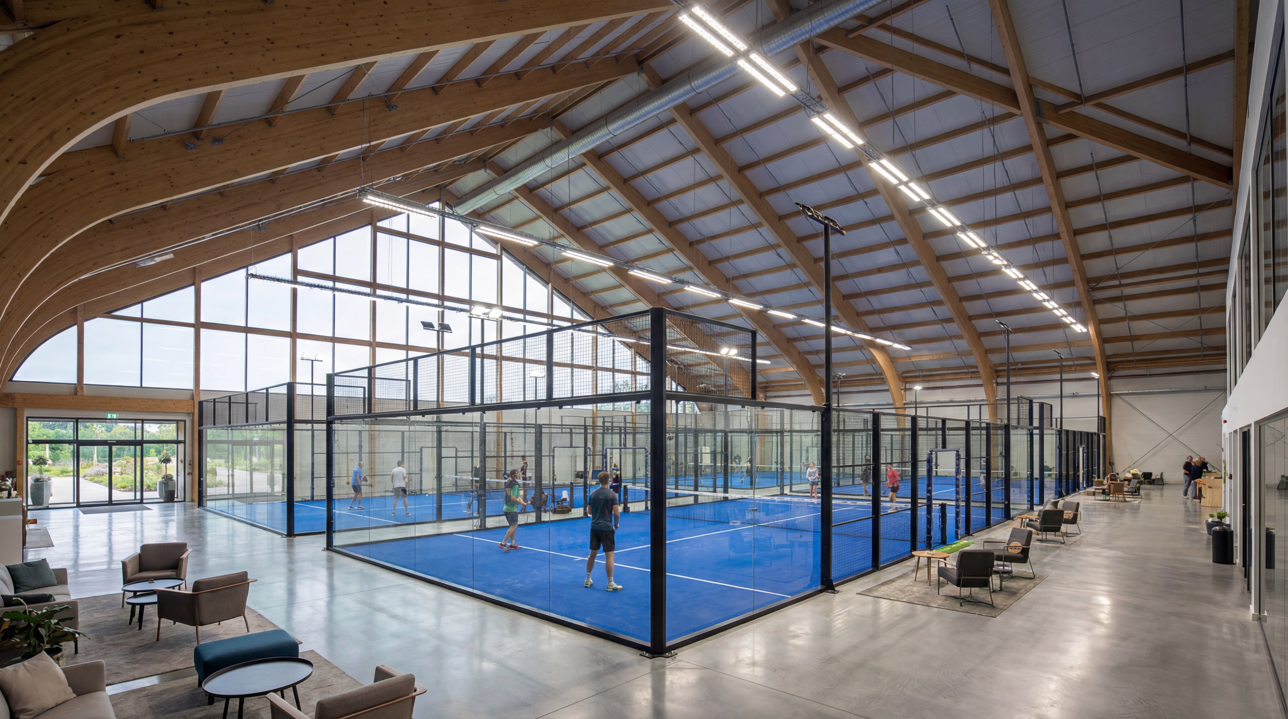 modern padel facility interior