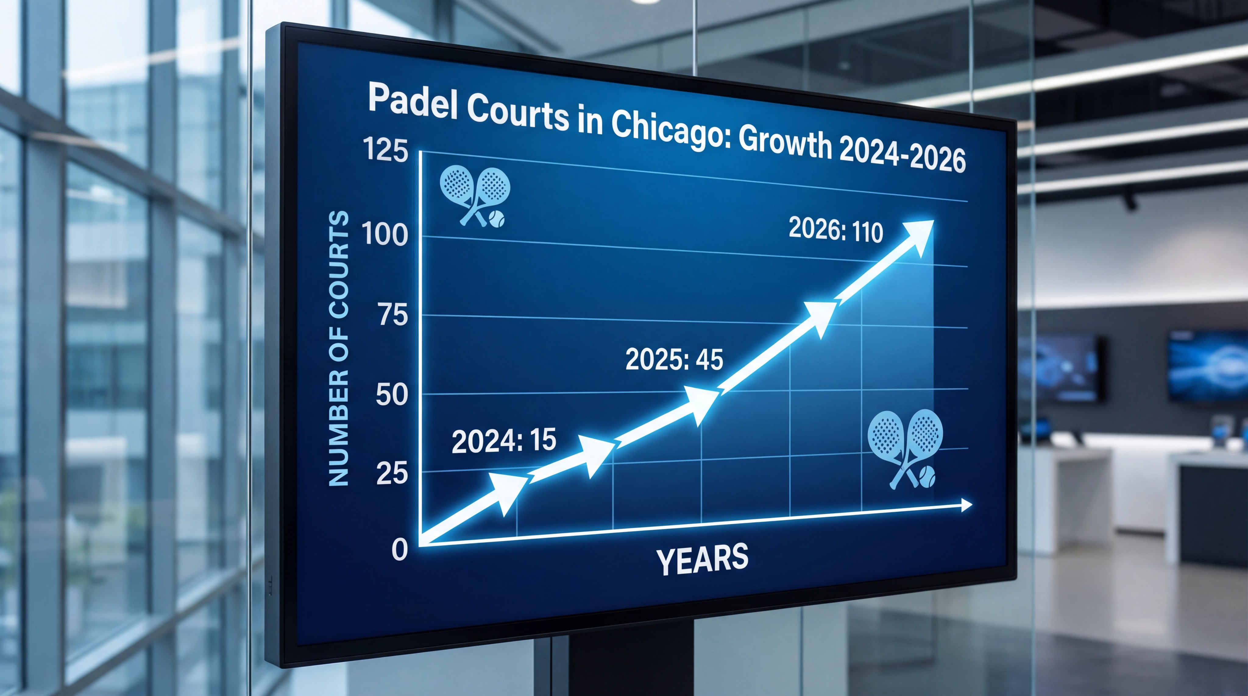 padel courts chicago growth chart