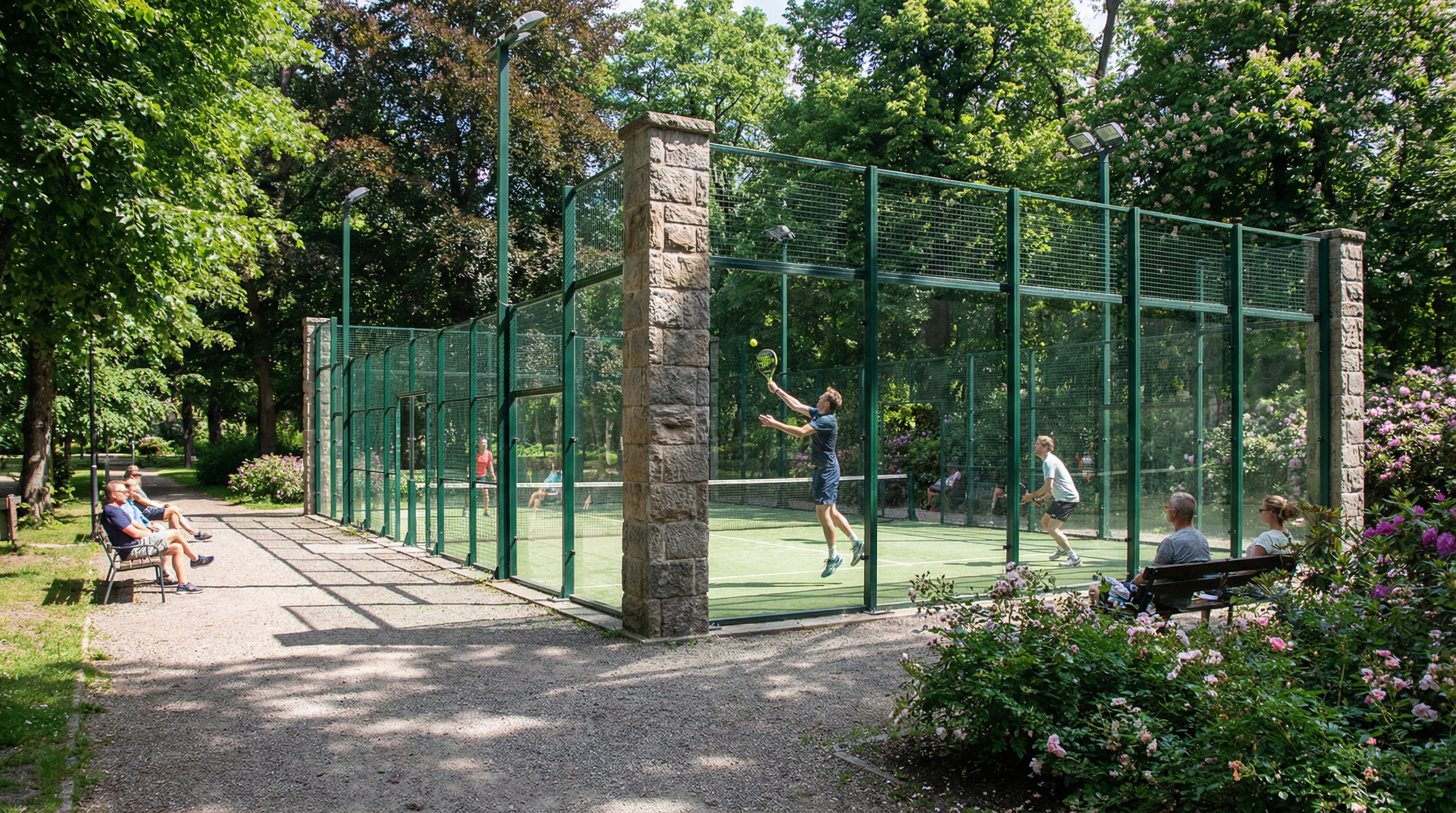 padel court park rally
