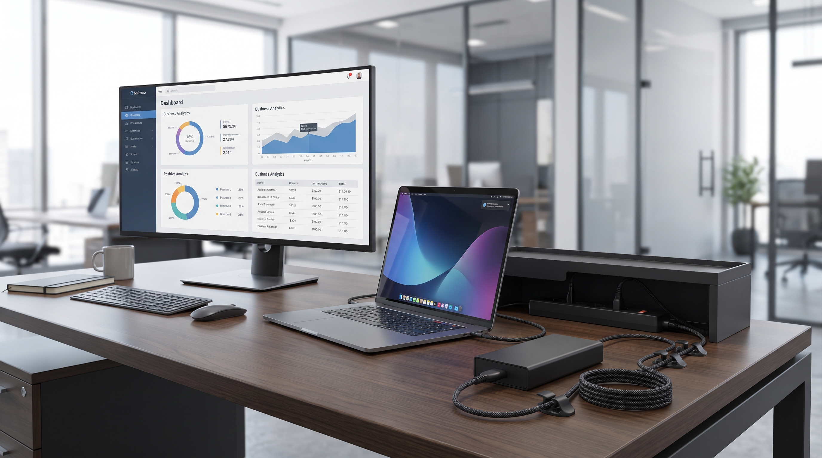 B2B Workstation Desk Setup
