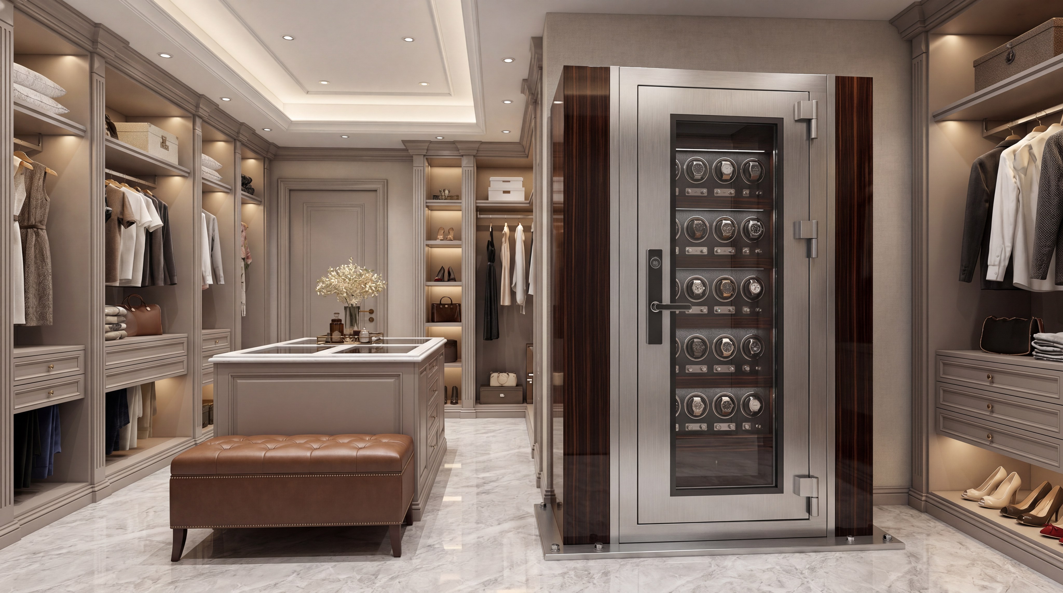 luxury watch winder safe closet