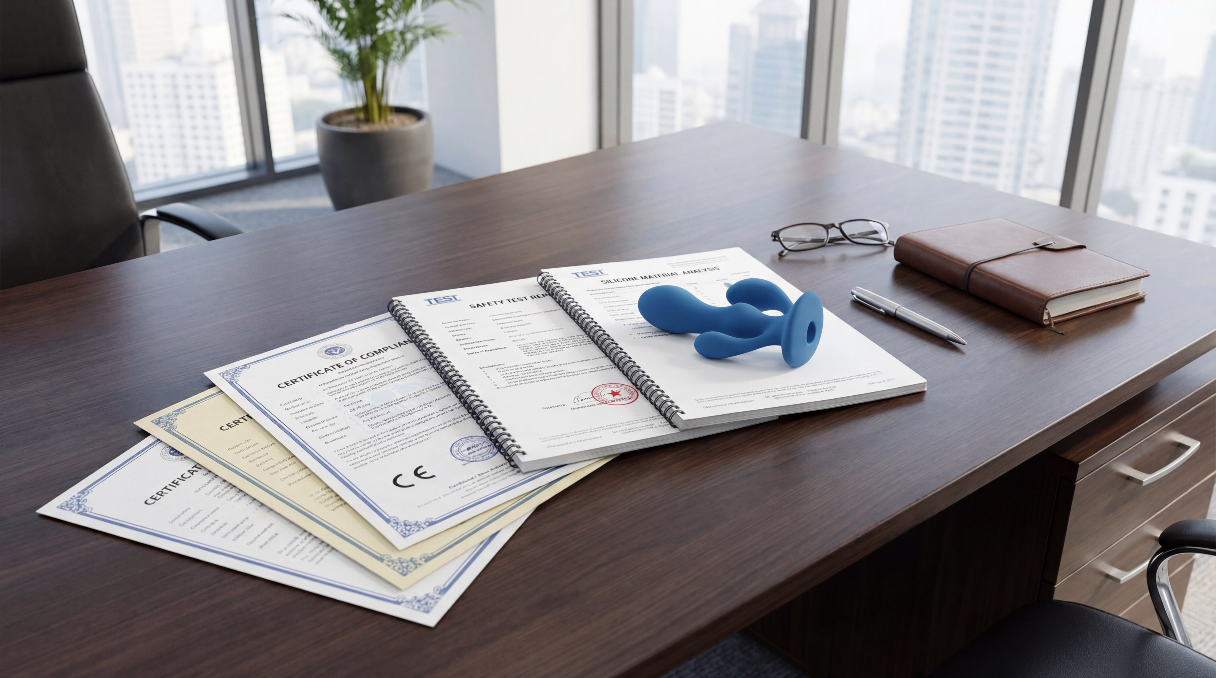 Silicone product certification desk setup