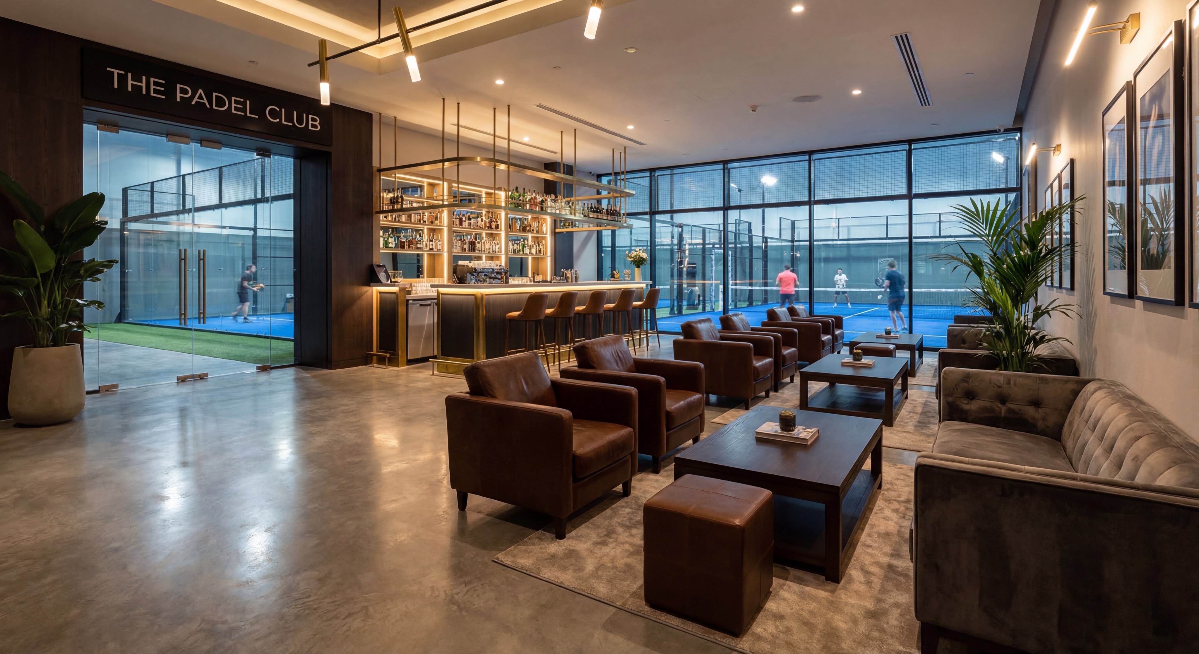 Luxury Padel Indoor Club Lounge