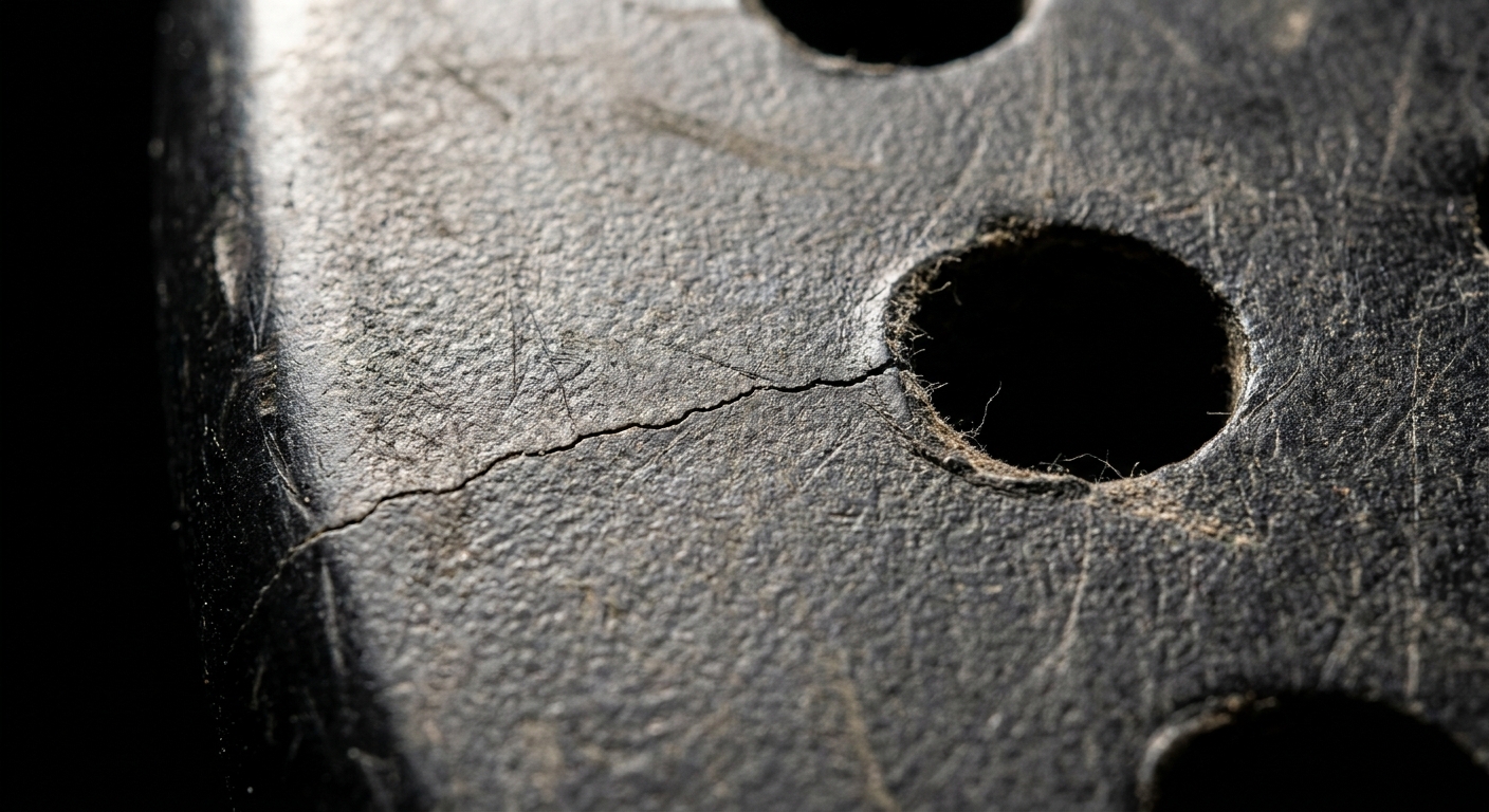 damaged padel racket macro
