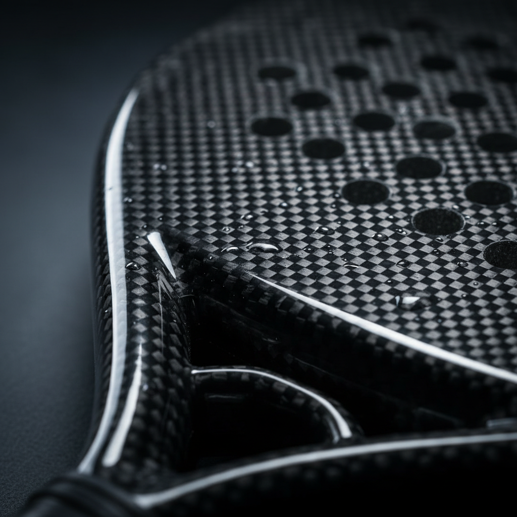 Close up of carbon fiber frame