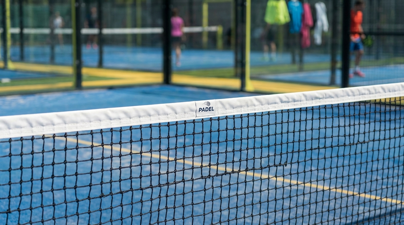 padel tennis net close up