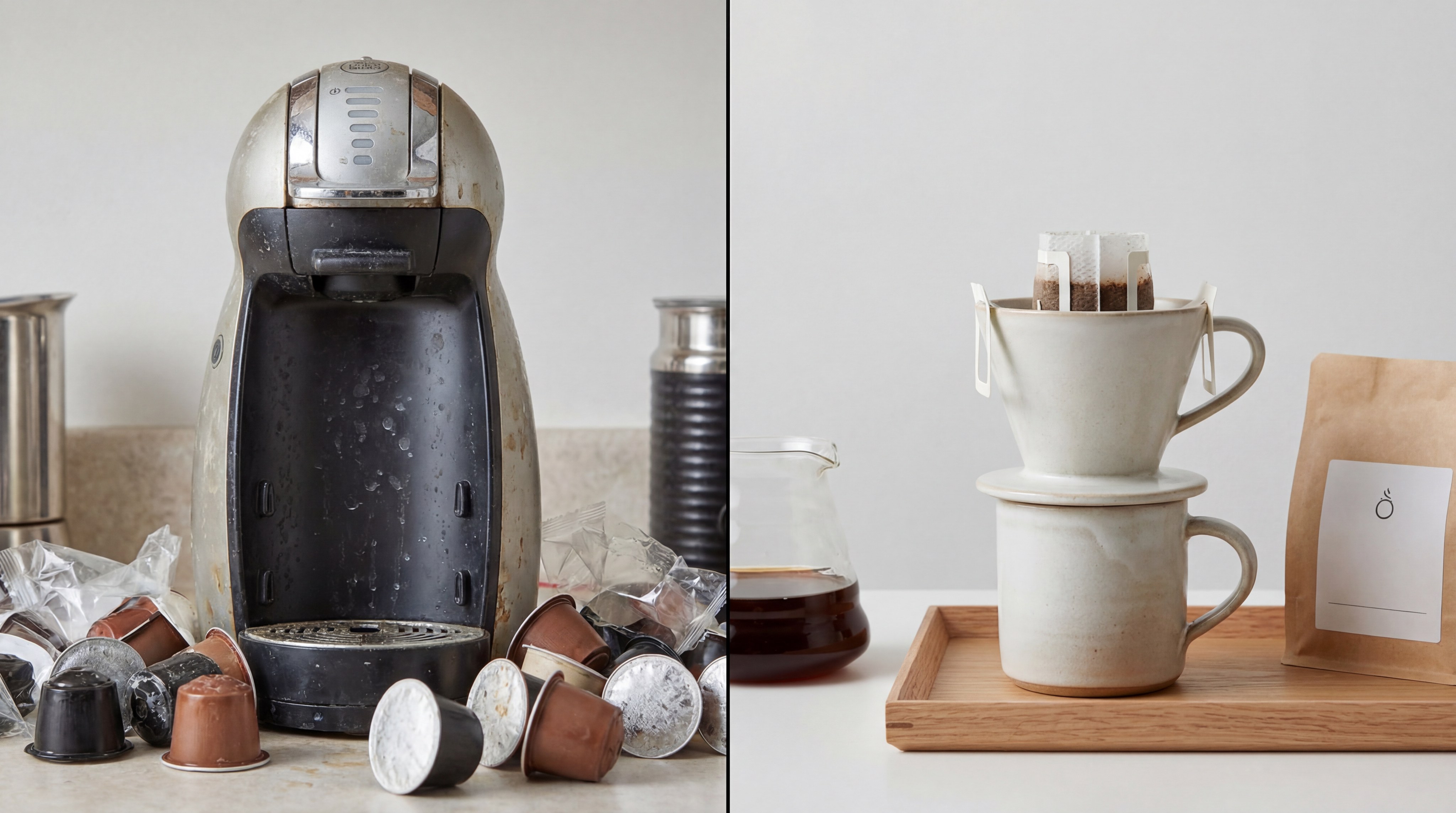 coffee preparation comparison visual