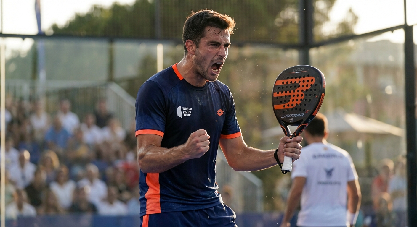 padel player victory celebration