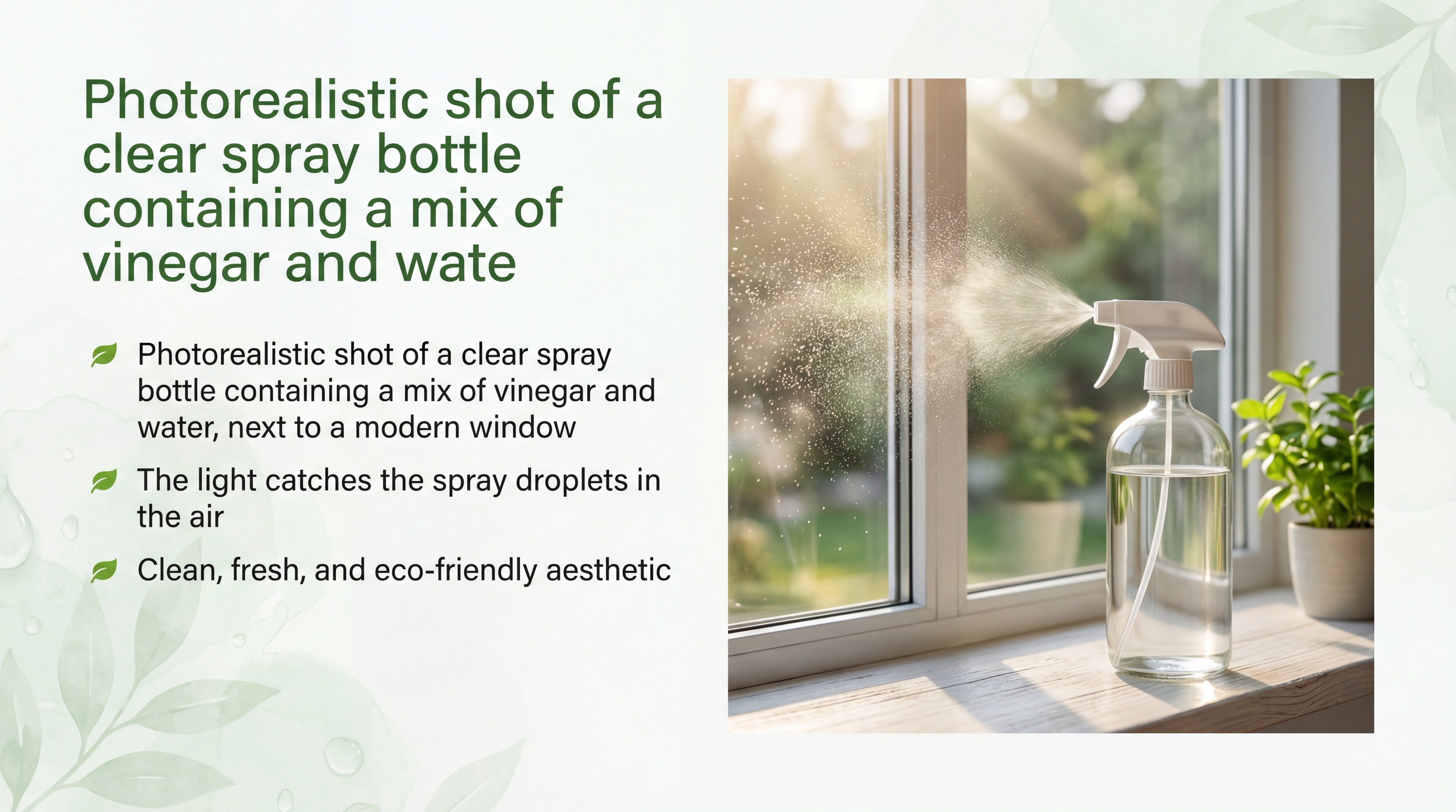 Vinegar cleaning solution spray