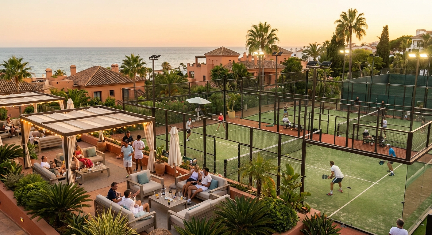 marbella padel club sunset