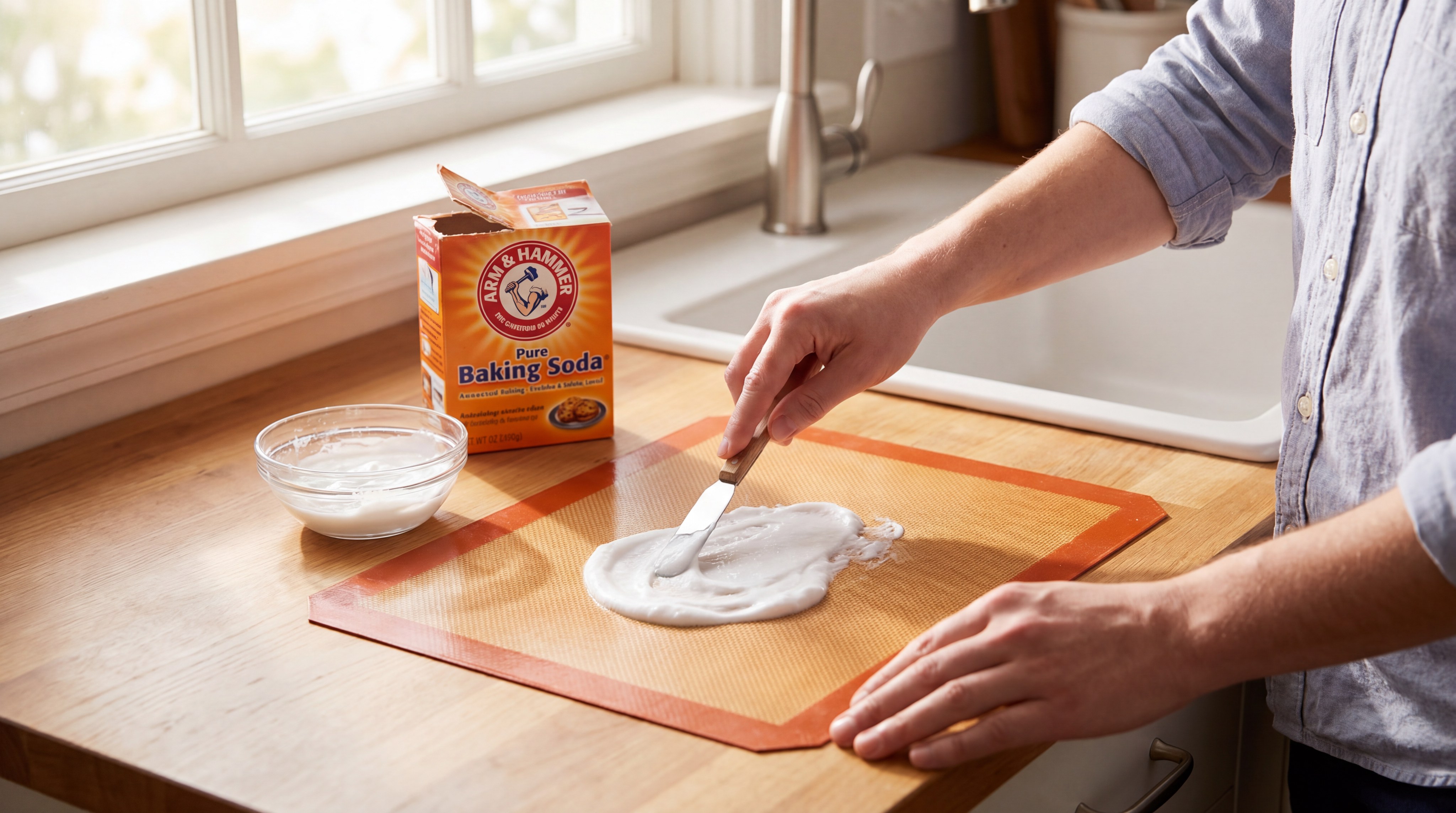 baking soda cleaning kitchen mat index 1.jpeg