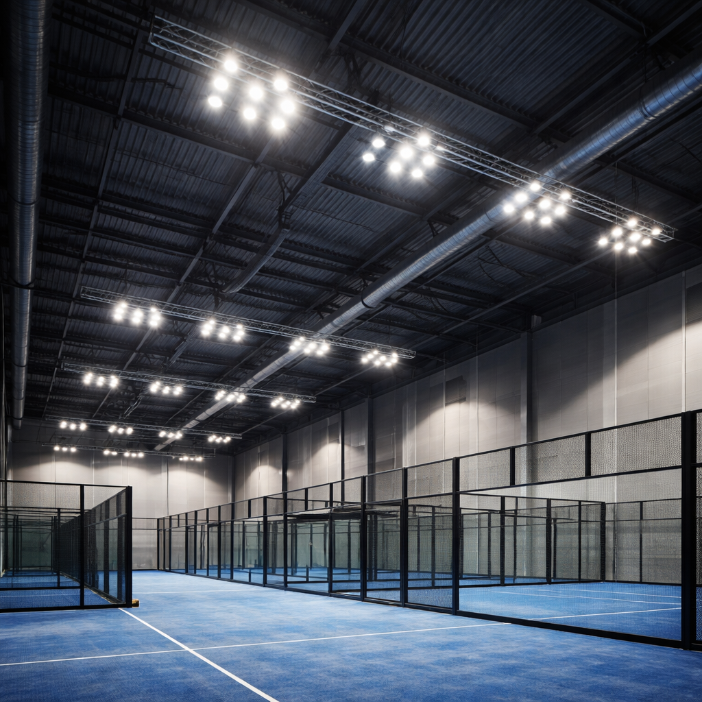 indoor padel arena vertical space