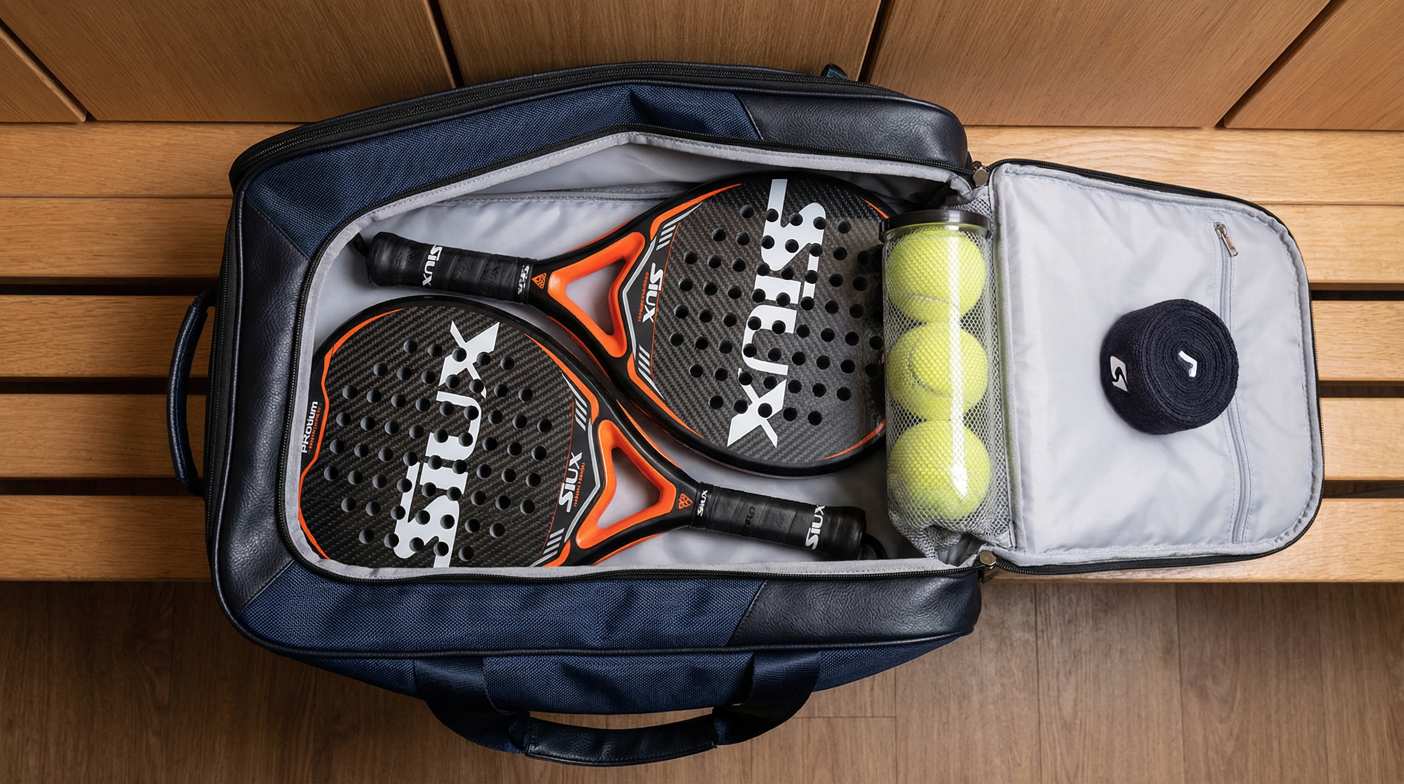 premium padel equipment setup