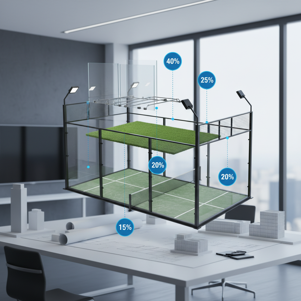 padel court cost breakdown infographic