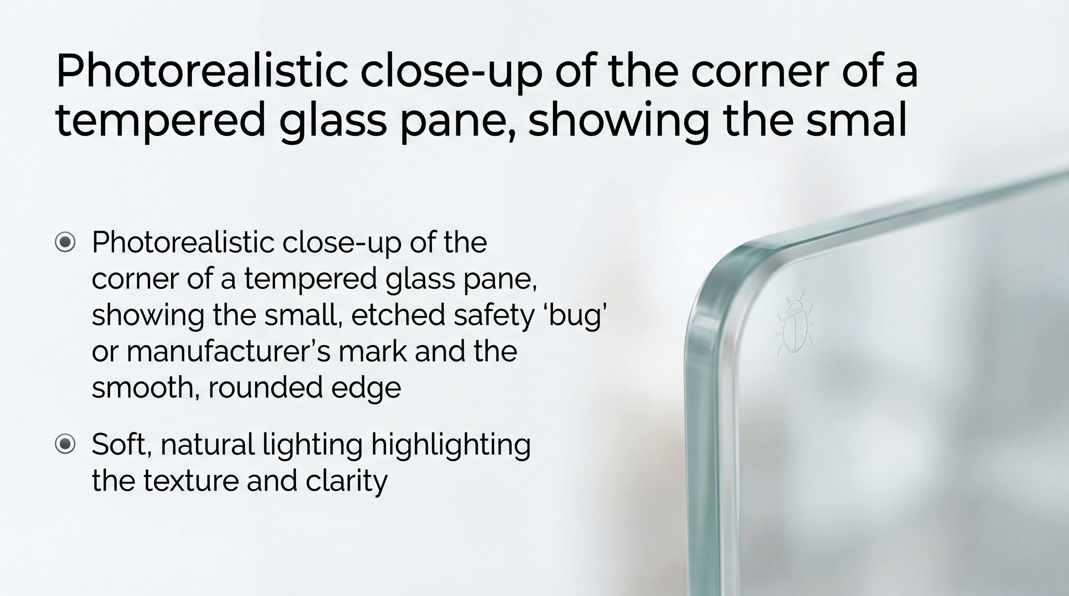 Tempered glass safety mark