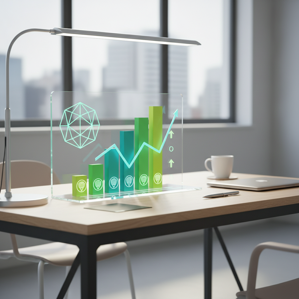 A professional 3D bar chart showing the growth of padel courts in the USA from 2020 to 2025. The Y-axis represents the number of courts, and the X-axis represents years, showing a steep upward curve.