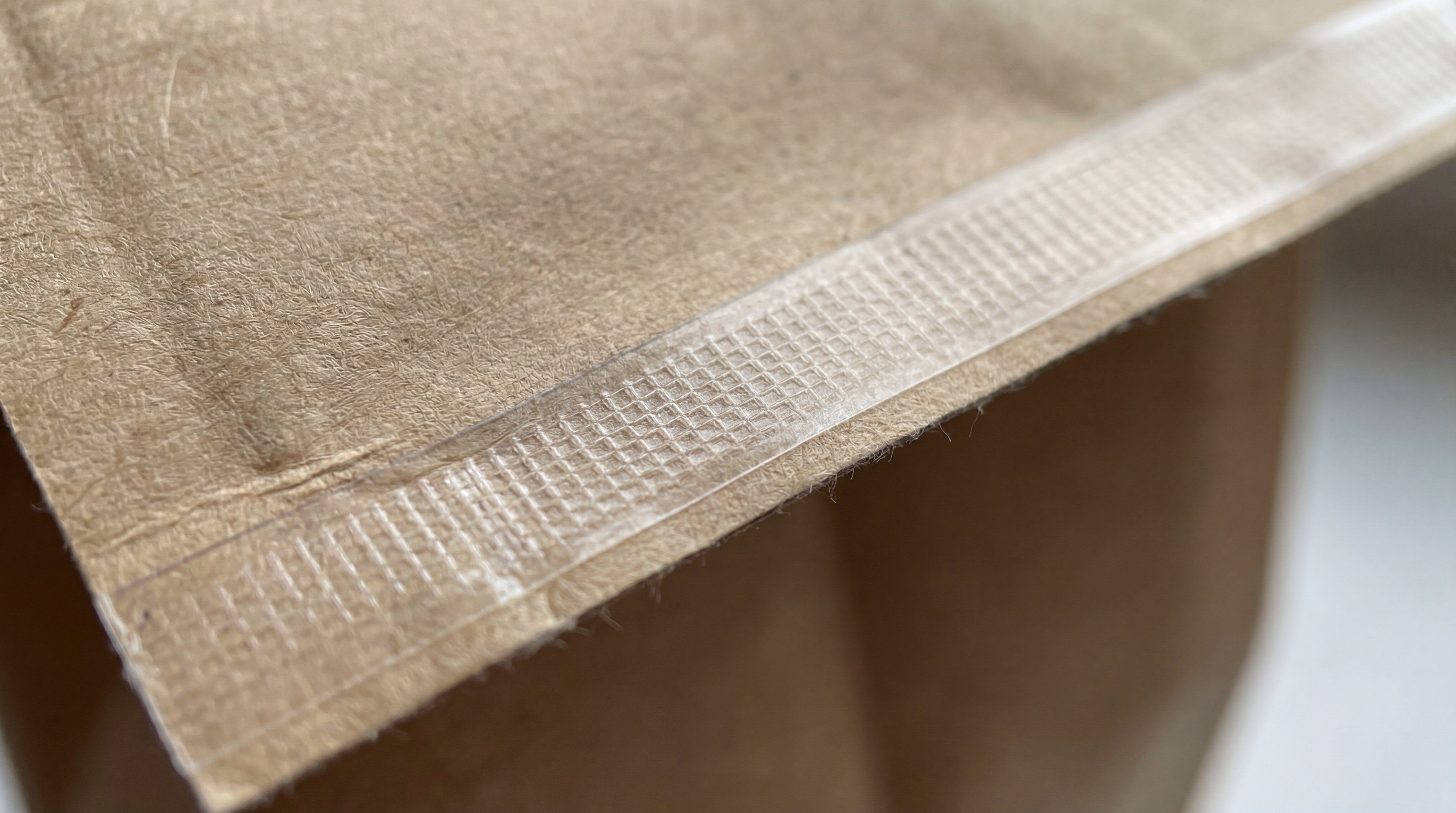 Ultrasonic seal coffee bag closeup