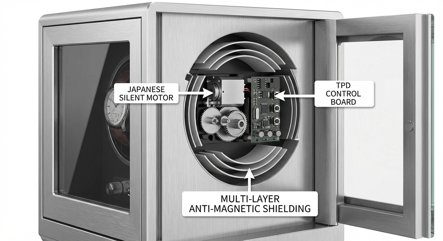 luxury watch winder technical schematic