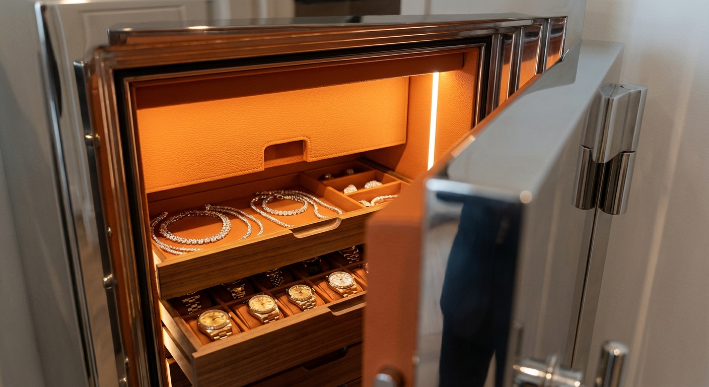 luxury safe interior jewelry drawers