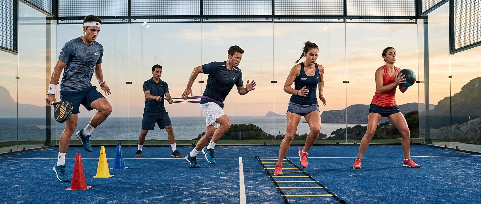 elite padel athletes training
